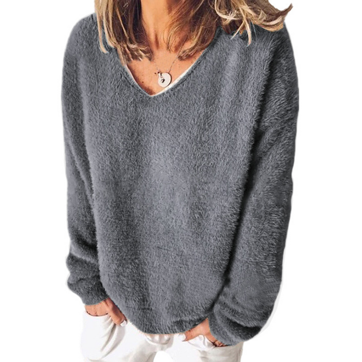 Drune | V-Ausschnitt Sweatshirt Langarm Freizeitstil