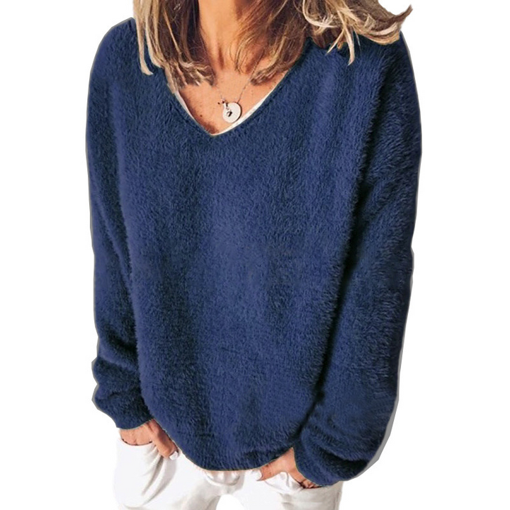 Drune | V-Ausschnitt Sweatshirt Langarm Freizeitstil