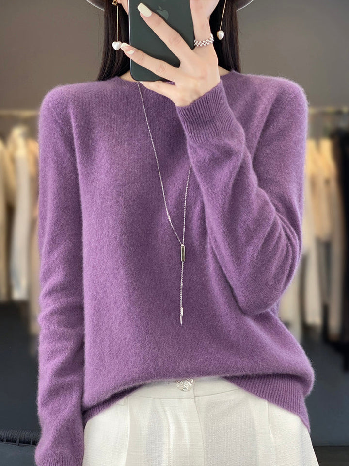 Drune | lässiger Strickpullover mit O-Ausschnitt