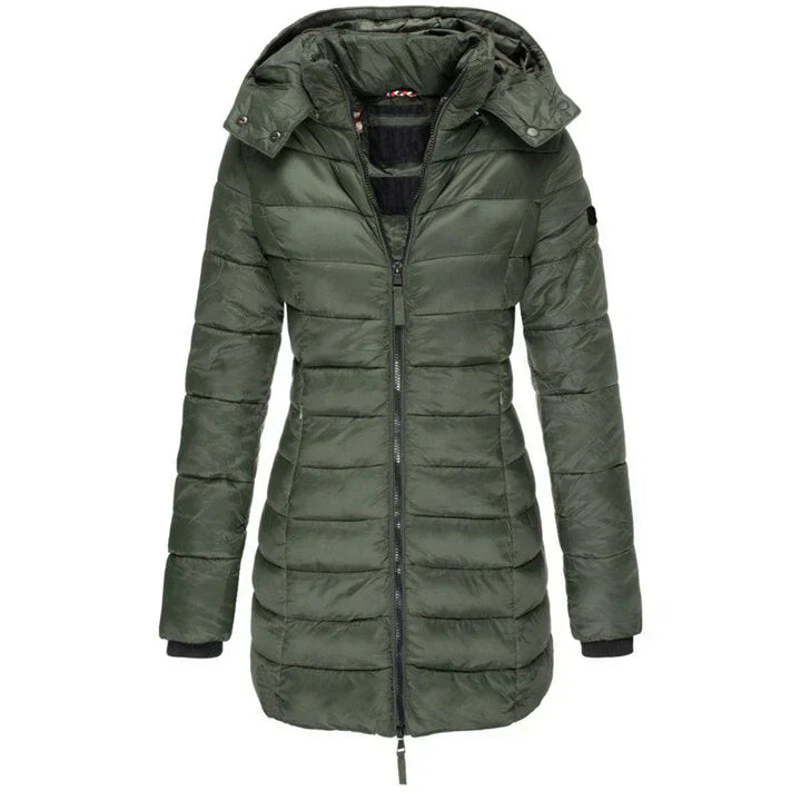 Drune | Damen Steppjacke mit Kapuze, elegant und bequem