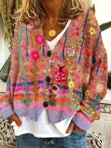 Drune | Retro Herbstcardigan für Damen