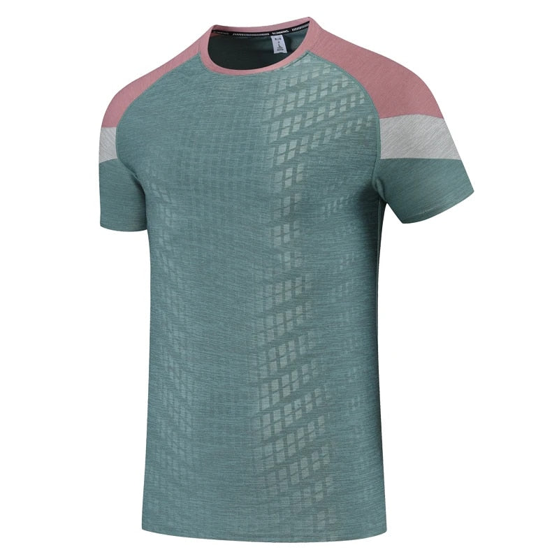 Drune | Bequemes Herren Sportshirt Mit Patchwork Detail