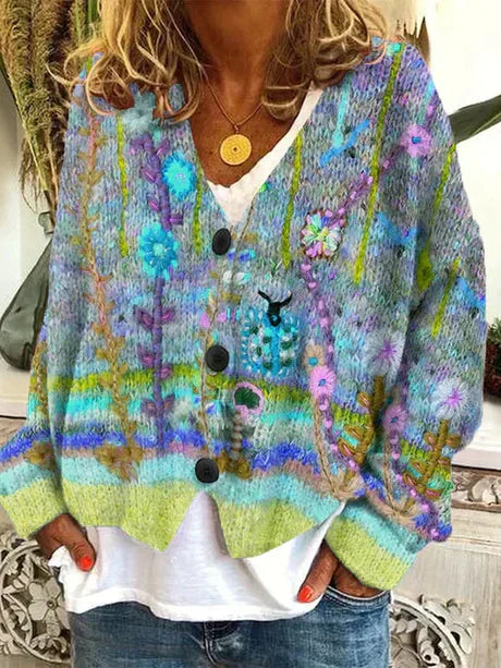 Drune | Retro Herbstcardigan für Damen