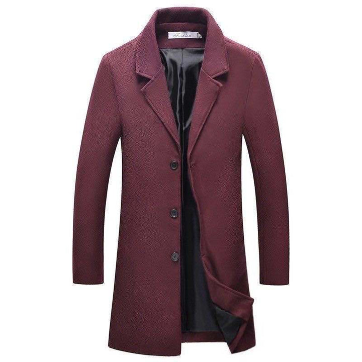 Drune | Herren Wintermantel mit klassischem langen Design und Knöpfen