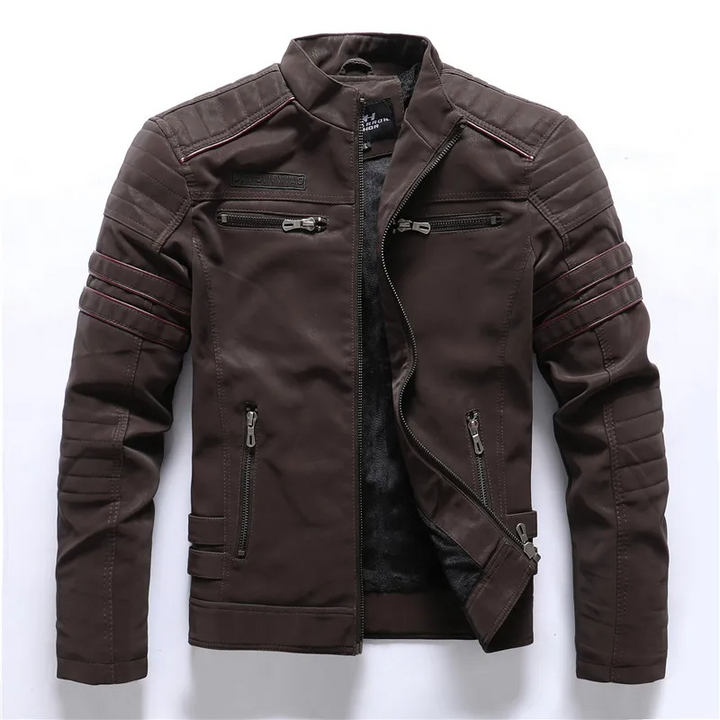 Drune | Motorradjacke - Slim Fit - Fleece-Futter - Steppdetails - Reißverschlusstaschen