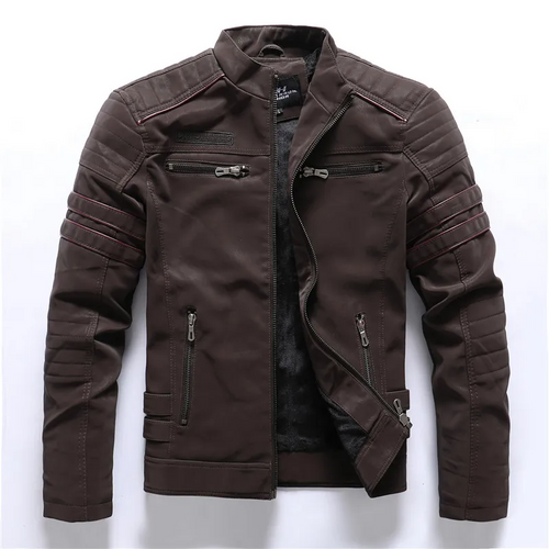 Drune | Motorradjacke - Slim Fit - Fleece-Futter - Steppdetails - Reißverschlusstaschen