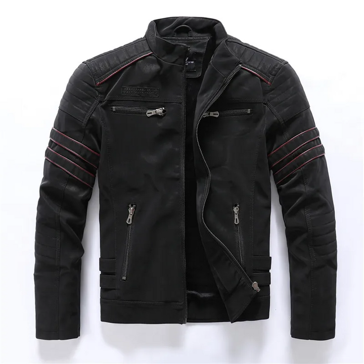 Drune | Motorradjacke - Slim Fit - Fleece-Futter - Steppdetails - Reißverschlusstaschen