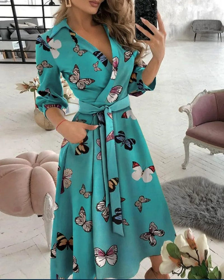 Drune | Midi Kleid Elegantes Design Formelle & Abendmode