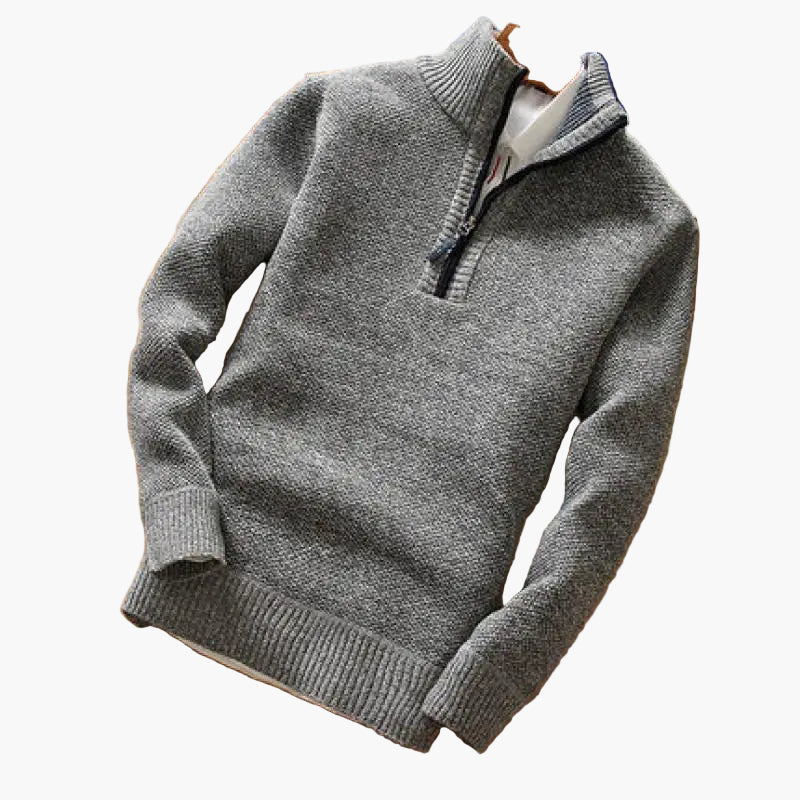 Drune | Strickpullover mit Reißverschluss - Moderner Freizeitstil für Alltag und Büro