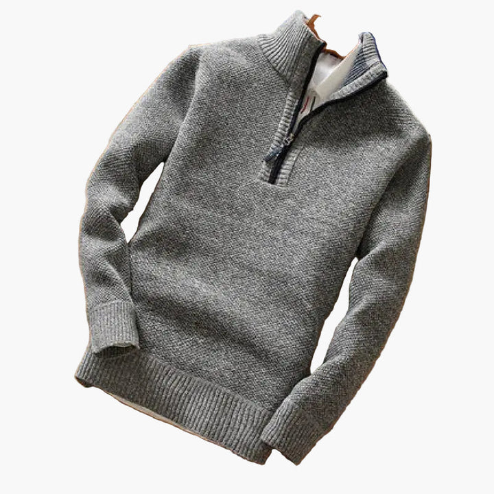 Drune | Strickpullover mit Reißverschluss - Moderner Freizeitstil für Alltag und Büro