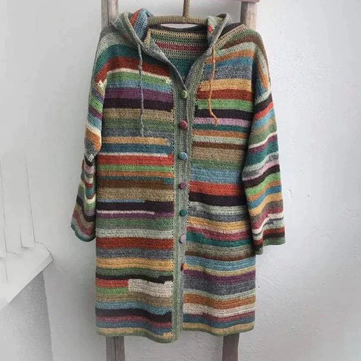 Drune | Eleganter Gestreifter Kapuzenpullover