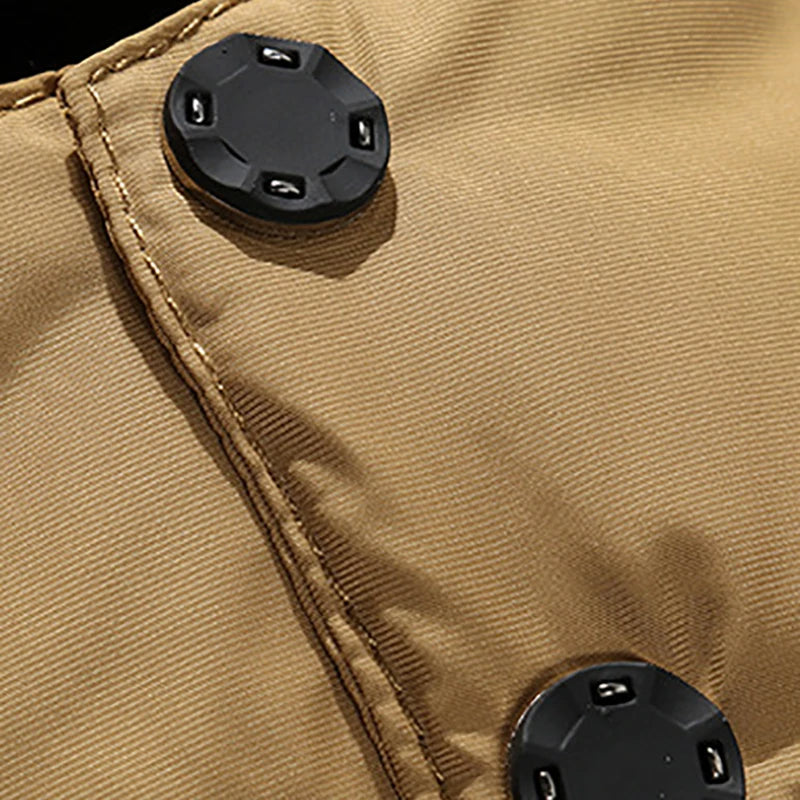 Drune | Herren Winterjacke mit Fellkapuze