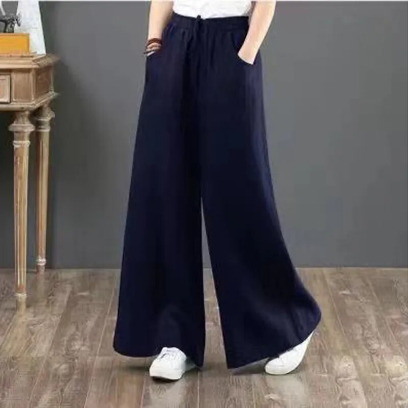 Drune | Vielseitige Leinenhose für Damen in großen Größen