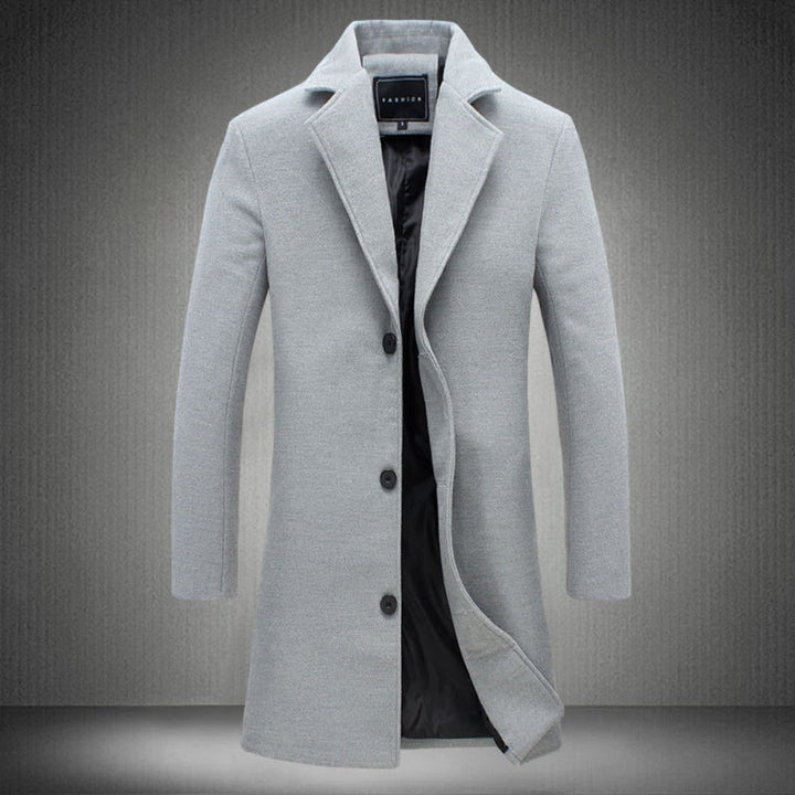 Drune | Herren Wintermantel mit klassischem langen Design und Knöpfen