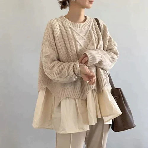 Drune | Rundhals Pullover Für Damenmode