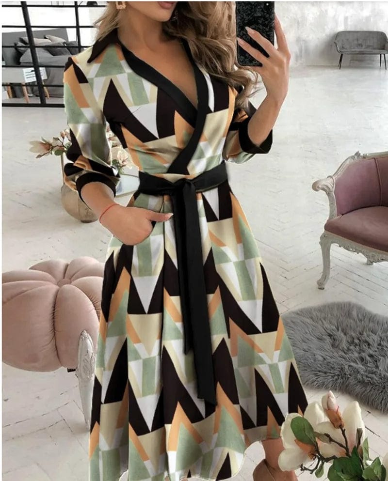 Drune | Midi Kleid Elegantes Design Formelle & Abendmode