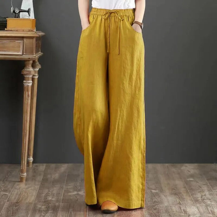 Drune | Vielseitige Leinenhose für Damen in großen Größen