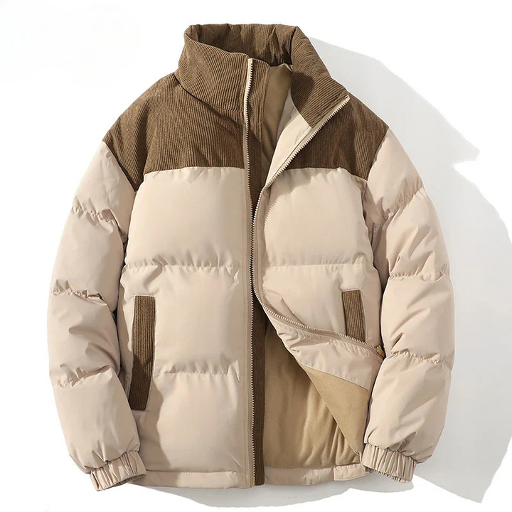 Drune | Pufferjacke Polyester Gestepptes Futter Ripp Cord Stück Elastische Bündchen