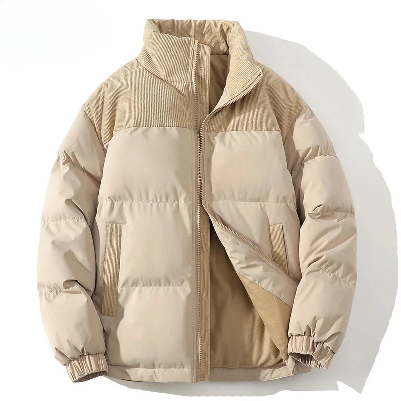 Drune | Pufferjacke Polyester Gestepptes Futter Ripp Cord Stück Elastische Bündchen