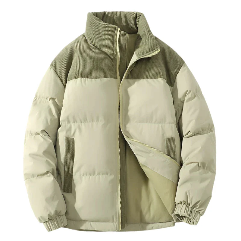 Drune | Pufferjacke Polyester Gestepptes Futter Ripp Cord Stück Elastische Bündchen