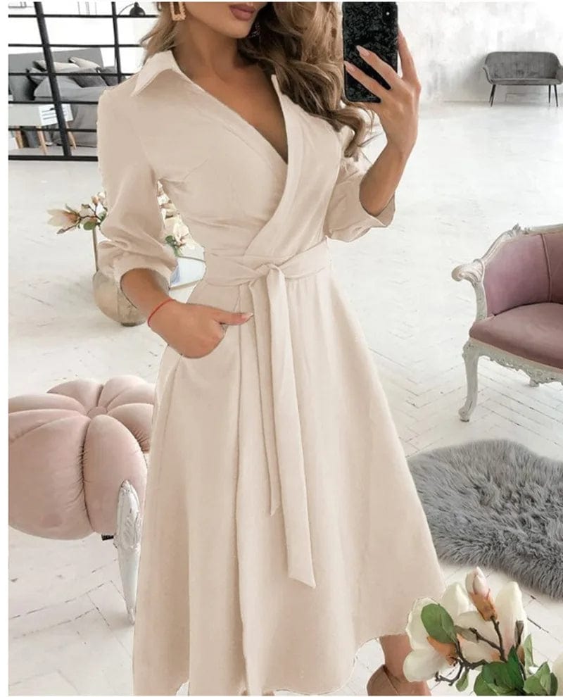 Drune | Midi Kleid Elegantes Design Formelle & Abendmode