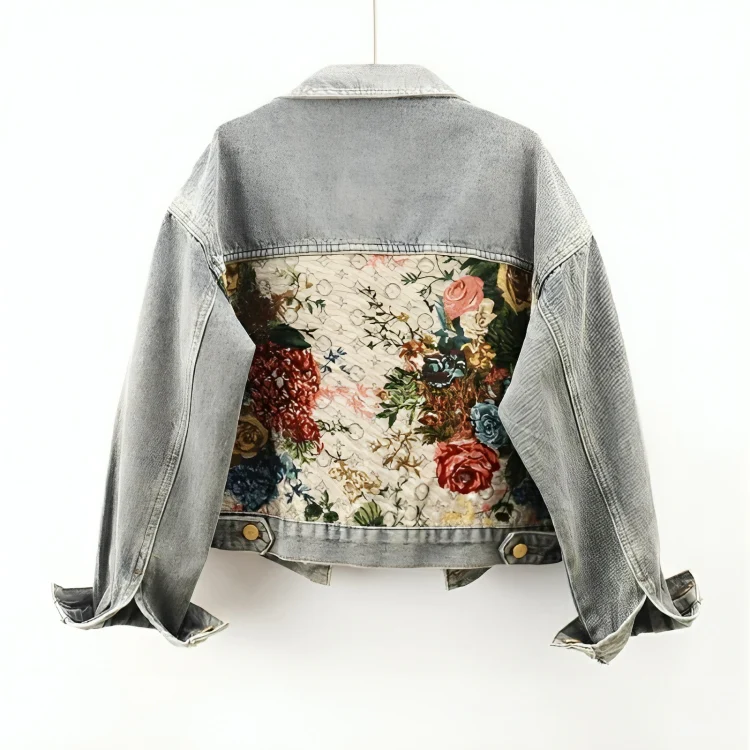 Drune | Floral Jeansjacke für Damen Juli