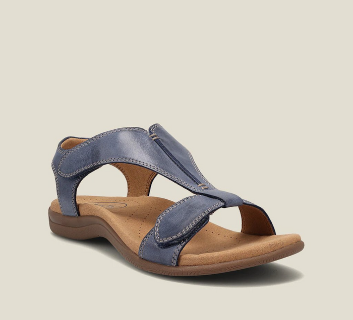 Drune | Orthopädische Sandalen - Schwarz - Hochwertiges Leder mit Atmungsaktivem Mikrofaserfußbett