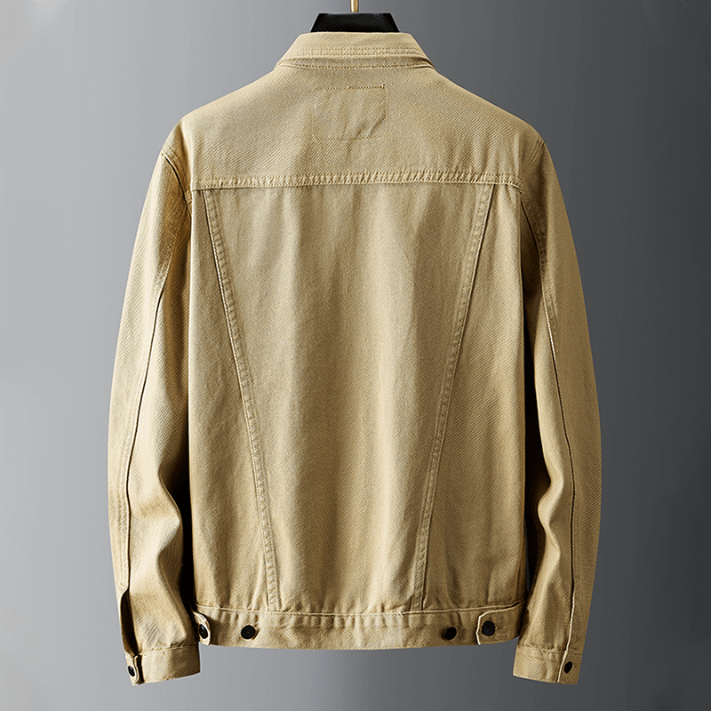 Drune | Denimjacke Klassischer Button up Brust & Paspeltaschen Robuste Freizeitkleidung