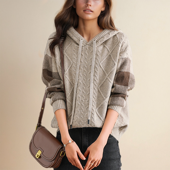 Drune | Strickpullover mit Kabelmuster Weich und Warm Perfekt Für Herbst und Winter