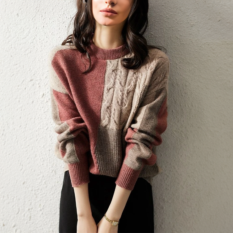 Drune | Bequemer Langarm Rundhals Pullover