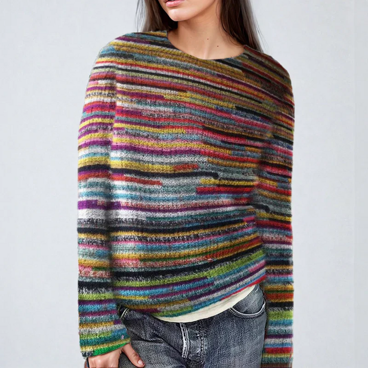 Drune | bunter gestreifter strickpullover
