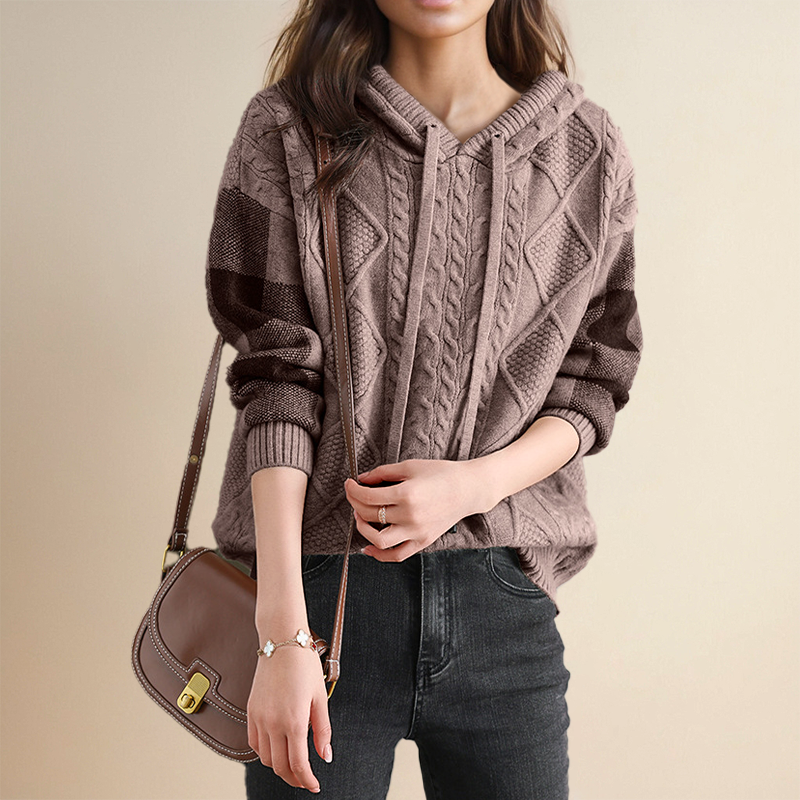 Drune | Strickpullover mit Kabelmuster Weich und Warm Perfekt Für Herbst und Winter