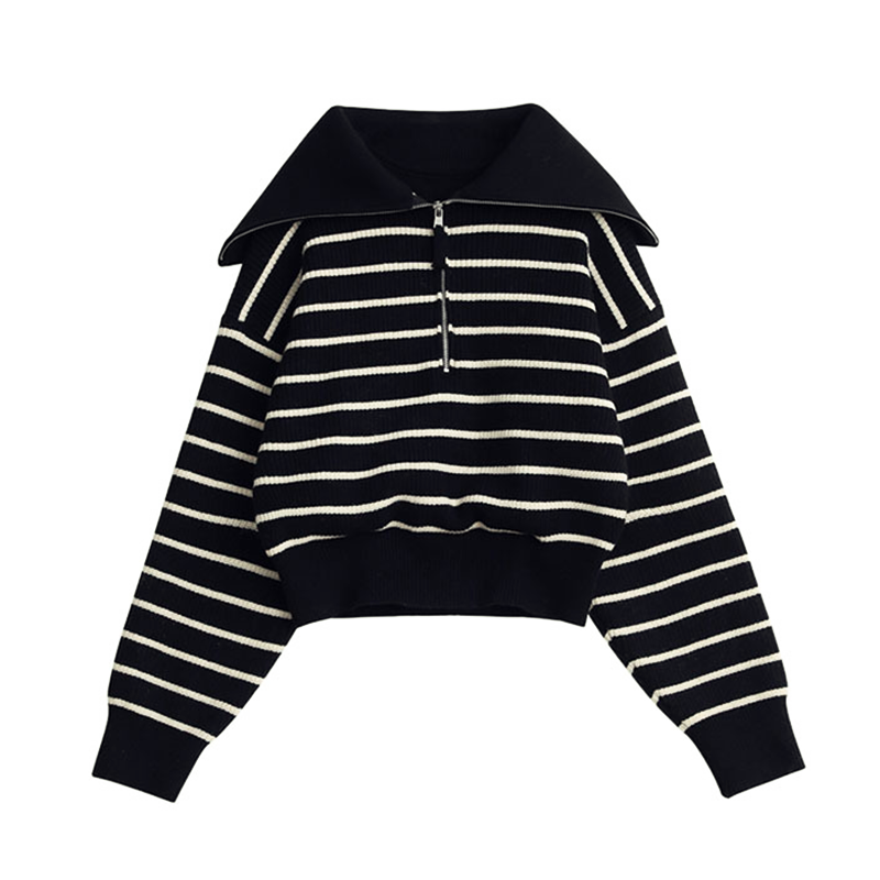 Drune | Pullover mit halbem Reißverschluss für Frauen