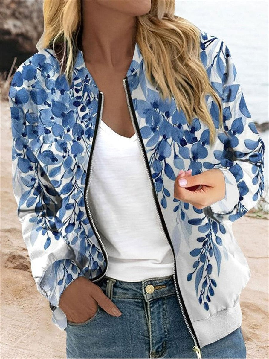 Drune | Damen Blumen Bomberjacke