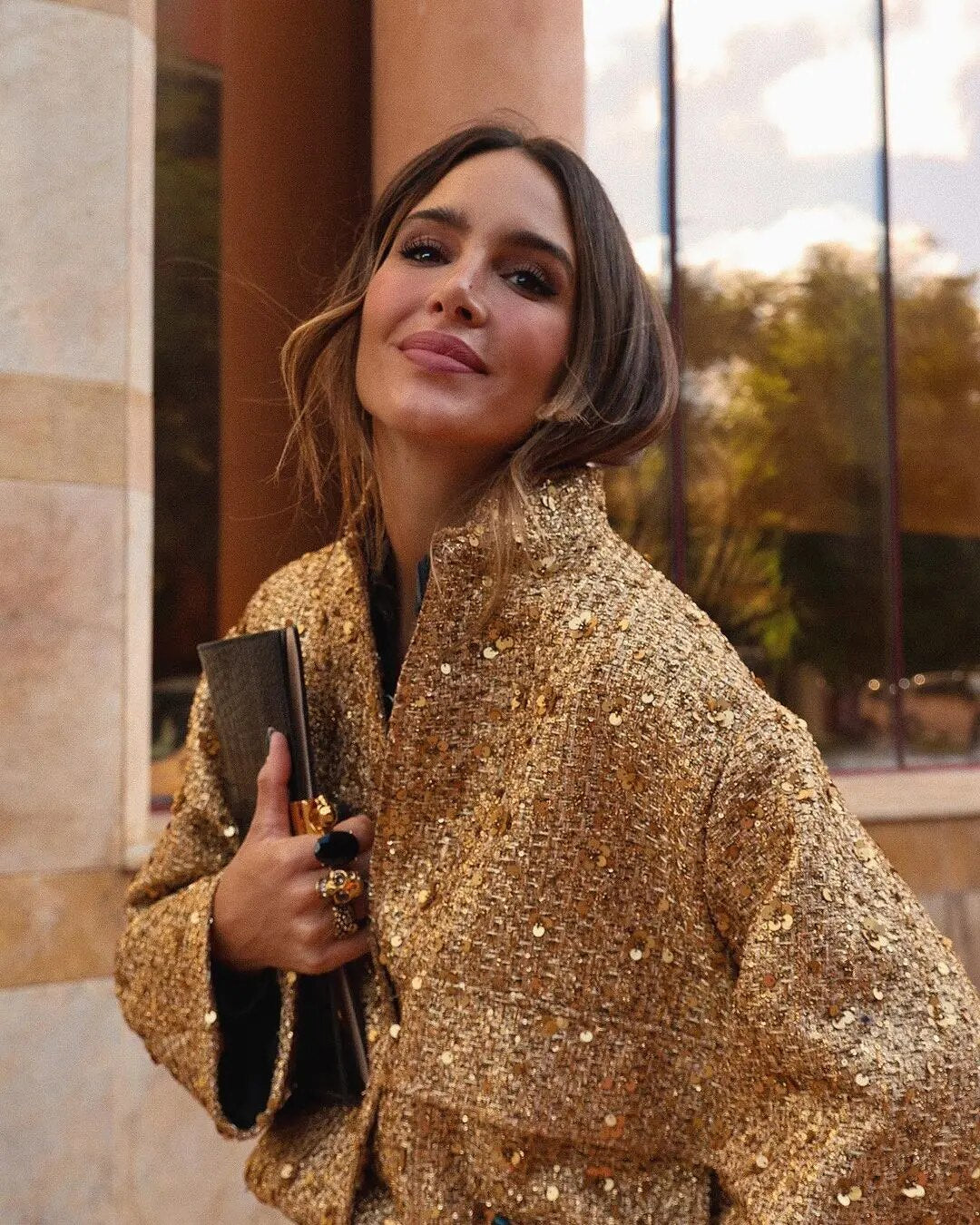 Drune | Damen Bomberjacke Gold für Den Herbst