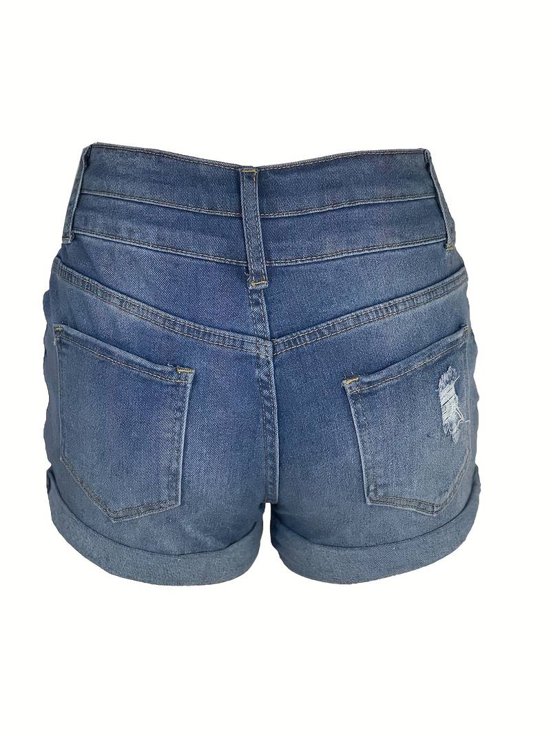 Drune | Gerippte Jeansshorts für Frühling/Sommer