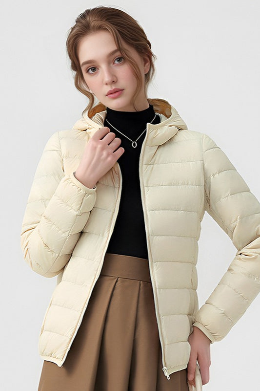 Drune | Slim Fit Kapuzenpufferjacke