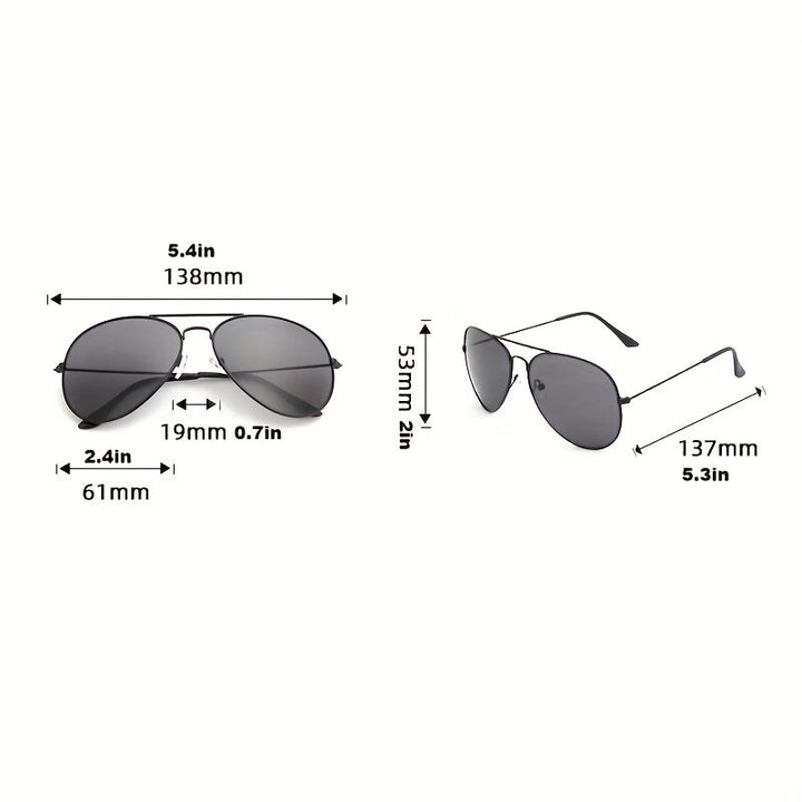 Drune | Klassische Aviator-Sonnenbrille mit Goldenem Rahmen für Damen