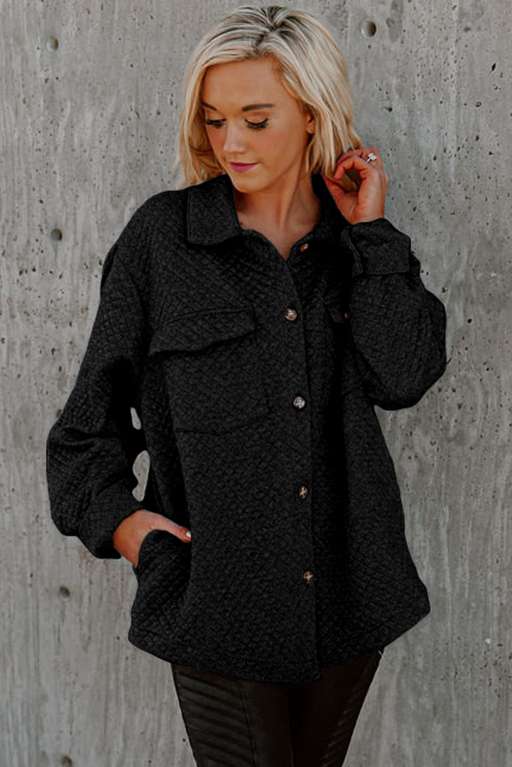 Drune | Leichtgewicht Gesteppte Hemdjacke Polyester Komfort und Stil