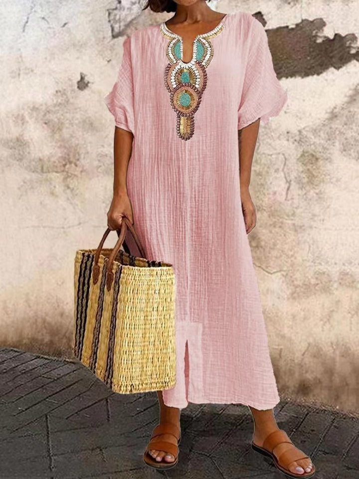 Drune | Kaftan Kleid Mit Ethno Akzent