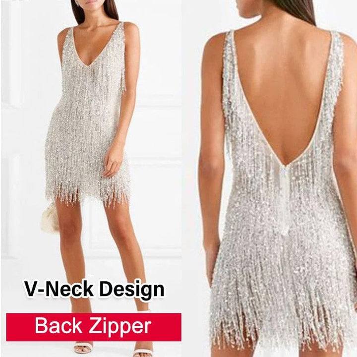 Drune | Slip Kleid - Verführerisches V-Ausschnitt Kleid für Einen Stilvollen Look