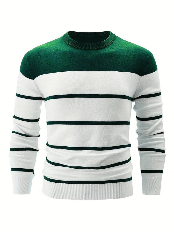 Drune | Gestreifter Pullover Baumwolle Klassisch und Komfortabel