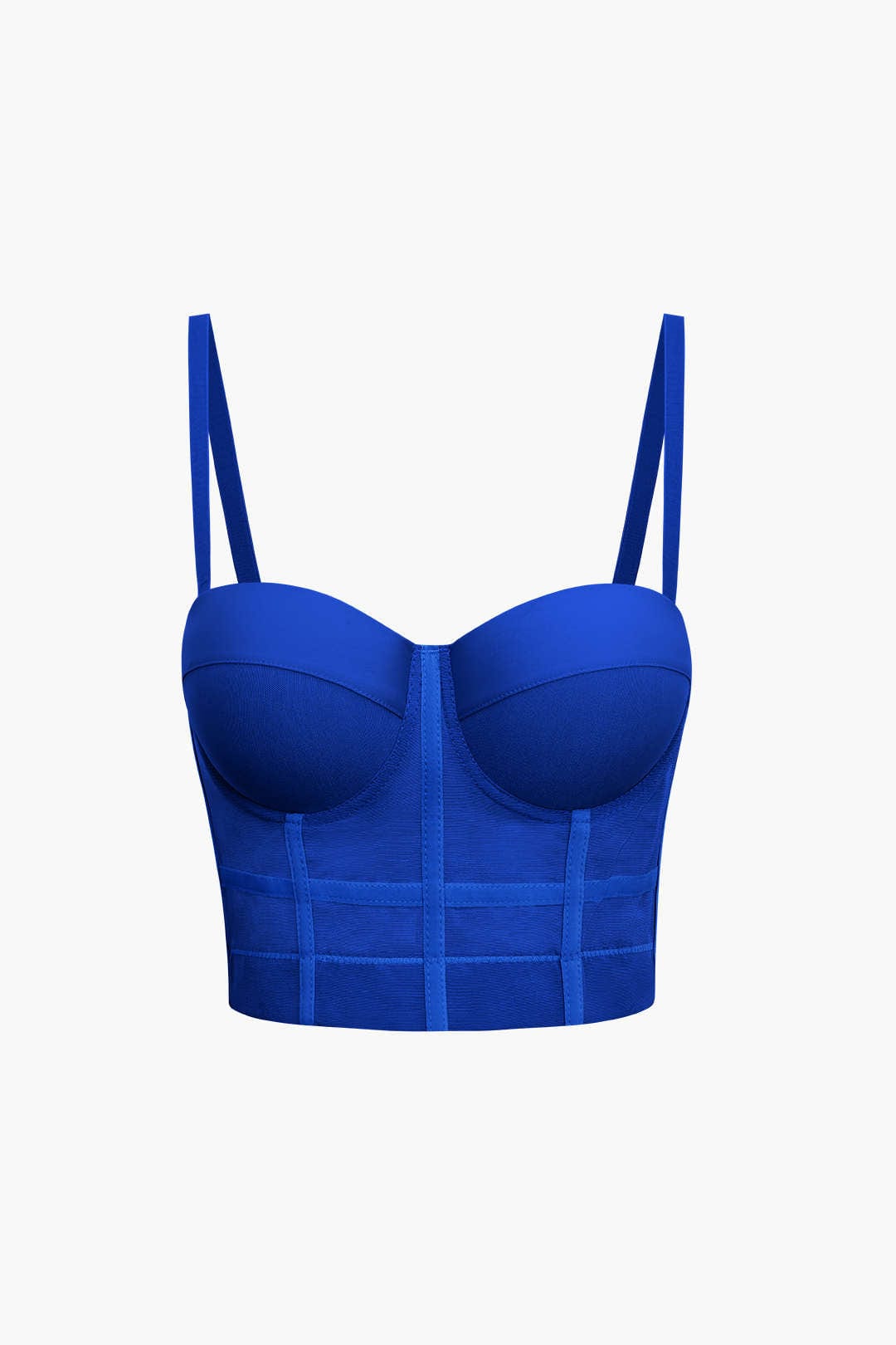 Drune | Figurbetontes Bustier Top Mit Bügel Cups Und Transparenter Mesh Struktur