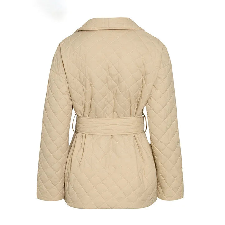 Drune | Warme kurze Jacke mit Gürtel für Damen