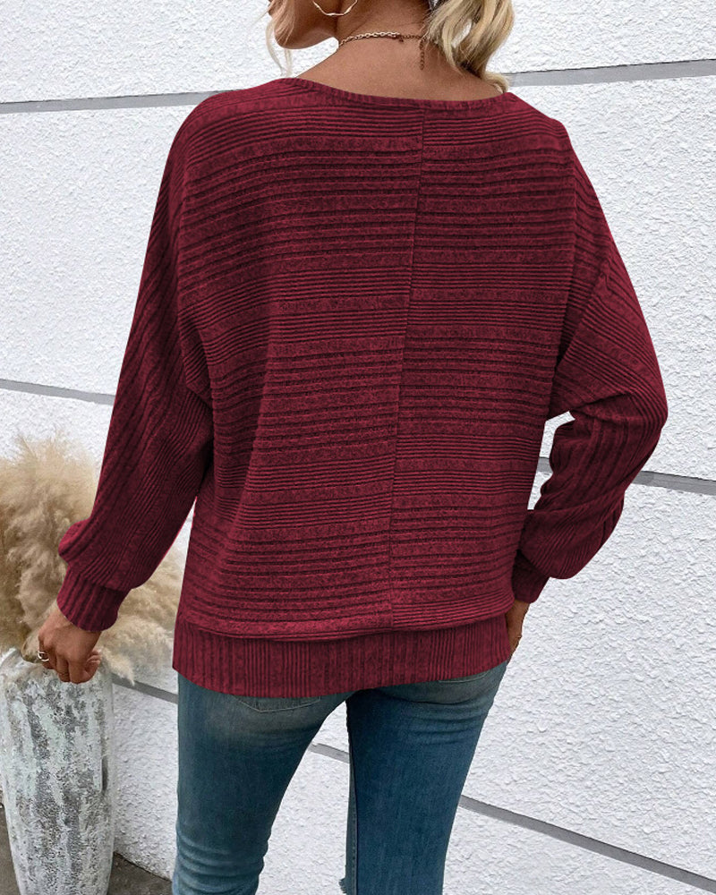 Drune | Langarmshirt mit Rundhals und Streifen