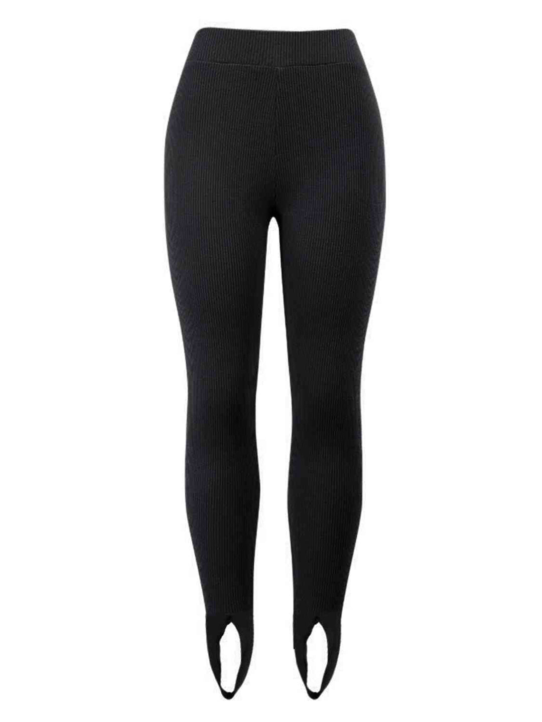 Drune | Geripptes Mittel Taillen Leggings