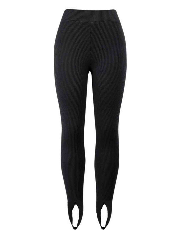 Drune | Geripptes Mittel Taillen Leggings