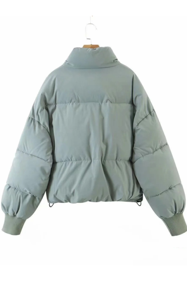 Drune | Kragen Reißverschluss Tasche Dick Warm Baumwolljacke