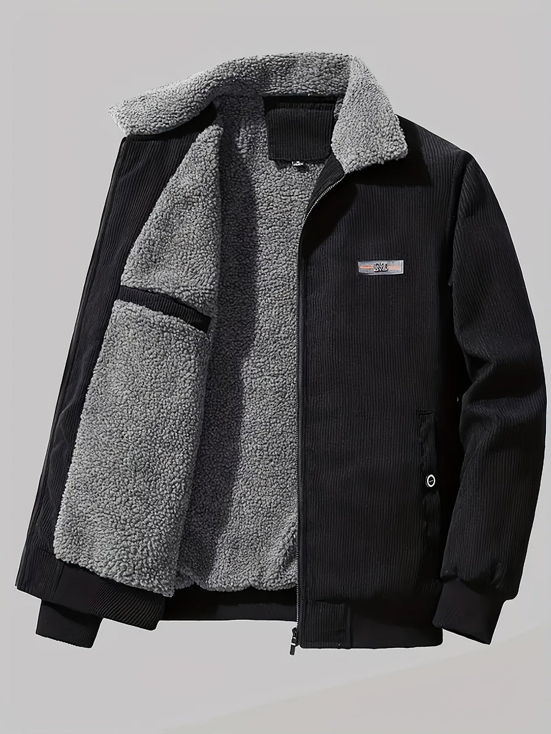 Drune |  Mit Etikett Patch Fleece Gefütterte Winterjacke Für Herren - Ideal für Winter