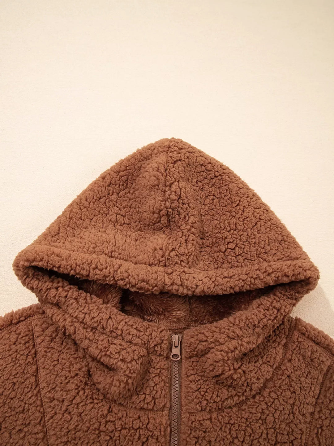 Drune | Damen Relaxed Fit Zip Up Teddyjacke